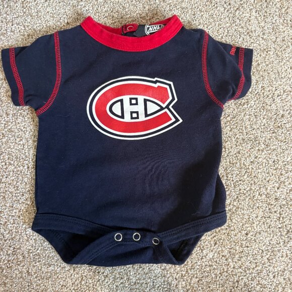 Reebok NHL Baby hockey onesie Montreal Canadien Size 0-3 months - Picture 2 of 9